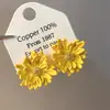 Pendientes de Borla de Flor de Perla Rosa Plateada Clavos de Oreja Pequeños Frescos Estilo Mori Accesorios de Oreja de Alta Gama Moda Venta al por Mayor