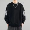 Suéter para hombre, otoño 2024, estilo americano, holgado, de manga larga, cuello redondo, grueso, deportivo, moderno, estilo pesado.