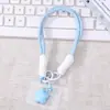 Chaveiro de Alça de Celular Estrela Macaron, Cordão Trançado de Pulso Anti-Perda, Porta-Celular e Chaves Universal Multicor