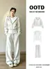 Chamarra sudadera corta para mujer Jimo, estilo nuevo primavera y otoño 2026, cárdigan con cierre ajustado, conjunto de sudadera con capucha casual coreano