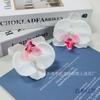 Patrón artificial tocado de flores de phalaenopsis sombrero flor haciendo hecho a mano diy mano regalo pastel postre accesorios de mesa