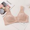 Venta al por mayor de fábrica ropa interior fina con hebilla delantera para mujeres de mediana edad y mayores, sujetador tipo chaleco sin aro de acero, talla grande, sujetador para madre