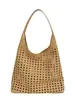 Bolsa de axila de alta qualidade em estilo coreano, com trama oca, para mulheres, fresca e estilosa, adequada para o dia a dia, bolsa de ombro versátil