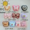 Color a cuadros estilo pequeño fragante amor resina accesorios funda de teléfono móvil accesorios para pinzas de pelo zapatos con agujeros material de pegamento en crema venta al por mayor