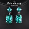 Explosiones Topacio Aguamarina Collar 20 quilates Color Tesoro Pendientes Anillo Paraiba Azul Real Diamante Amarillo traje