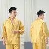 Ropa de Moxibustión de Manga Larga Delantera y Trasera de Algodón, Ropa de Belleza, Ropa para Baño de Vapor, Ropa de Manga Larga con Espalda Abierta para Masaje de Pies, Ropa de Manga Larga para Fisioterapia
