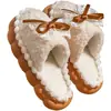 Pantuflas de algodón para mujer, nuevo estilo otoño/invierno 2026, pantuflas de interior para el hogar, de suela gruesa, antideslizantes, de felpa, cálidas, para mujer, invierno