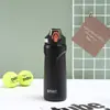 Taza de vacío creativa de acero inoxidable 316, hervidor portátil para deportes al aire libre, gran capacidad, taza con pajita de vacío abatible