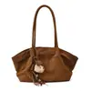 Bolso Tote Cubo de Gran Capacidad de Moda para Mujer 2025 Otoño Nueva Moda de Gama Alta Retro Bolso de Hombro Único