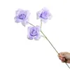 Nueva flor artificial de rosa de diamante de 3 cabezas para bodas, flor de seda para decoración de sala de estar, arreglo floral decorativo, flor artificial para decoración de bodas