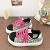 Zapatos de Plataforma Estilo Coreano Estilo Ins Diseño de Bloques de Color Suela Gruesa Estampado de Leopardo Zapatos de Tabla Otoño 2026 Nueva Moda Versátiles Cómodos Zapatos Casuales