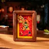 Thangka Cinco Deidades de la Riqueza Nogal Negro Madera Maciza Adorno Atractor de Fortuna Área Escénica del Palacio de Potala Souvenir Bendición del Templo Creación Cultural