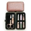 Pequeño juego de 5 cortaúñas de oro rosa para uso personal, herramientas de manicura para uñas de acero inoxidable, venta al por mayor en stock