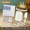Conjunto de Louças para Bolo de Aniversário, Faca, Garfo, Prato, Combinação de Velas, Prato de Papel para Assar Espesso Descartável, Louças Embaladas de Alta Qualidade