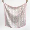 Pañuelo de Seda Fresca Artístico Floral Estilo Coreano para Mujer, Pañuelo de Cuello, Nuevo Protector de Cuello de Primavera y Verano, Pañuelo Decorativo Versátil