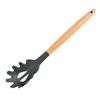 Juego de utensilios de cocina de silicona con mango de haya para cocina, juego de 9 piezas, cuchara y pala para cocinar.