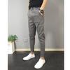 Jeans de verano de color sólido ajustados para hombre, pantalones de moda juvenil, cropped, de pierna pequeña, combinan con todo, jeans modernos hasta el tobillo