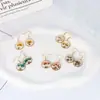 Venta Caliente en Amazon Pendientes Creativos de Flores Secas Frescas Explosiones Transfronterizas Pendientes de Flores Eternas Joyería Dulce para Orejas