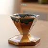Taza de Café Creativa Nórdica de Lujo Ligero Cerámica Diseño Hexagonal Sentido del Diseño Taza de Agua Alto Valor de Color Taza de Café para el Té de la Tarde