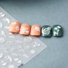 Pegatinas para Uñas Artísticas de Hojas Huecas 5D Adhesivas en Relieve Pegatinas para Uñas Pegatinas de Flores Blancas Estereoscópicas Disponibles para Mujeres Embarazadas