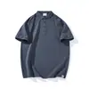 Camisa Polo de Manga Corta para Hombre Paul Summer Color Sólido Cuello Solapa Camiseta Casual de Negocios Malla Transpirable Camisa Polo Superior