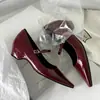 Zapatos de Mujer Mary Jane con Tacón Grueso de Una Correa Estilo Francés, Puntera Puntiaguda, Aumento Oculto de Altura, Corte Bajo, Elegantes Tacones Altos para el Trabajo