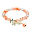 Pulsera de Cristal de Sirena Estilo Bosque Dulce Hada Súper Diseño Nicho Ins Femenino Versátil Estudiante Mejor Amiga Pulsera DIY