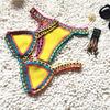 Bikini de Neopreno Nuevo Europeo y Americano Traje de Baño de Playa Traje de Baño para Mujer Traje de Baño Dividido Tejido a Mano