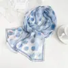 Novo Estilo Lenço Longo de Seda para Mulheres, Lenço de Chiffon 100% Seda de Amora, Versátil e de Alta Qualidade, Lenço de Primavera e Verão, Lenço de Pescoço, Echarpe