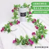Decoração de folha verde de glória da manhã em rattan, folhas artificiais, trepadeira verde, trepadeira de flores de plástico, capa de tubo de água, folhas de trepadeira verde de ar condicionado