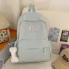 Nova mochila escolar de alta qualidade transfronteiriça para alunas do ensino médio, estilo universitário, cor sólida, grande capacidade, simples e versátil
