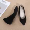 Zapatos de Frijol que Aumentan la Altura Interior Zapatos de Trabajo de Azafata Primavera y Otoño Zapatos de Trabajo Profesionales Negros Cómodos Suela Suave Zapatos de Cuña para Hotel Mujeres