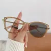 Gafas explosivas que cambian de color anti-azul para mujer, marco grande ultraligero, color marrón helado de alto valor, para cara grande, adelgazantes, de aspecto sencillo, lentes planas