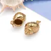 Acessórios para joias DIY, pingente de estrela-do-mar transfronteiriço, banhado a cobre com ouro real 18k, cravejado com zircônia, versátil para colares e pulseiras