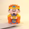 Estatuetas de Cinco Deuses da Riqueza Estilo Chinês com Bons Significados Auspiciosos, Pequenos Enfeites Divinos para Mesas de Escritório, Artesanato em Resina com Acabamento de Alto Padrão