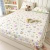 Touca de cama de algodão com desenho peça única 100% algodão protetor de colchão individual para dormitório conjunto de cama individual colcha 2025 novo 3