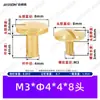 Remache M3 de Cobre con Cabeza de Sartén Auto-Fijante con Tuerca de Cabeza Redonda y Tornillo de Cabeza Plana para Artículos de Cuero