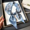 Nuevo patrón geométrico sarga bufanda de moda primavera y otoño estilo occidental diadema decorativa cinta de doble propósito biselada decoración