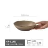 Tazón Retro Marrón Cerámica Plato Doméstico Tazón de Ensalada Vajilla Japonesa Venta al por Mayor Tazón para Sopa y Fideos Restaurante Plato para Frutas Plato