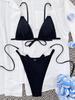 Traje de baño nuevo sexy bikini europeo y americano triángulo bolsa costuras creativas transfronterizo traje de baño de mujer LG308