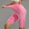 Shorts de Yoga Transfronteiriços para Mulheres, Shorts de Compressão Cintura Alta Sem Costura que Afina a Cintura, Levanta Bumbum, Esconde a Barriga, Secagem Rápida para Corrida e Fitness