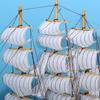 Adornos de vela mediterránea vendidos de fábrica, simulación de navegación suave, pequeño barco de madera, decoración nórdica para vitrina de vinos y ventanas, venta al por mayor