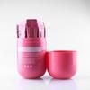 Botella dispensadora de mascarilla probiótica sin enjuague, tarro de mascarilla rosa tipo cápsula, botella de plástico PP, tarro de almacenamiento