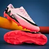 Zapatos de fútbol populares transfronterizos resistentes al desgaste tipo Asesino para niños y adolescentes, transpirables con tacos largos y cortos, distribución mayorista.