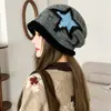 Chapéu Frio de Outono Inverno Espesso Aconchegante Estilo Novo Proteção para Orelhas Prova de Frio Chapéu Estrelado Amontoado Moda Versátil Chapéu de Tricô de Lã Mulheres