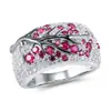 Anillo de rama de color dorado directo de fábrica nuevo anillo creativo con incrustaciones de diamante pintura de flor de ciruelo anillo de aceite para mujer