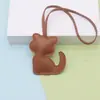 Novo Estilo Bolsa Pingente Gravata Borboleta de Gato, Acessório Chaveiro de Boneca Cartoon Fashion de Alta Qualidade, Pingente de Couro de Gatinho