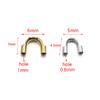 Tubo de Posicionamiento en Forma de U de Acero Inoxidable con Retención de Color Oro de 18k Tubo en Forma de U Hebilla de Bobina para Joyería Protector de Línea Material para Accesorios de Joyería