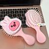 Peine de Bolsa de Aire Loopy Relleno, Lindo Peine Espejo de Cojín de Aire de Castor Pequeño, Peine de Masaje Portátil para Chicas Suaves, Mini Peine