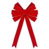 Venta al por mayor de fábrica Cinta de terciopelo Phnom Penh Rojo navideño Lazo de cola de golondrina Borde alambre decorativo Lazo flocado